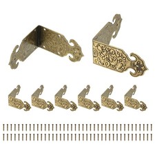 8Pcs l Shaped Vintage Corner Protector, 2" x 1" Decorative Guard, Bronze