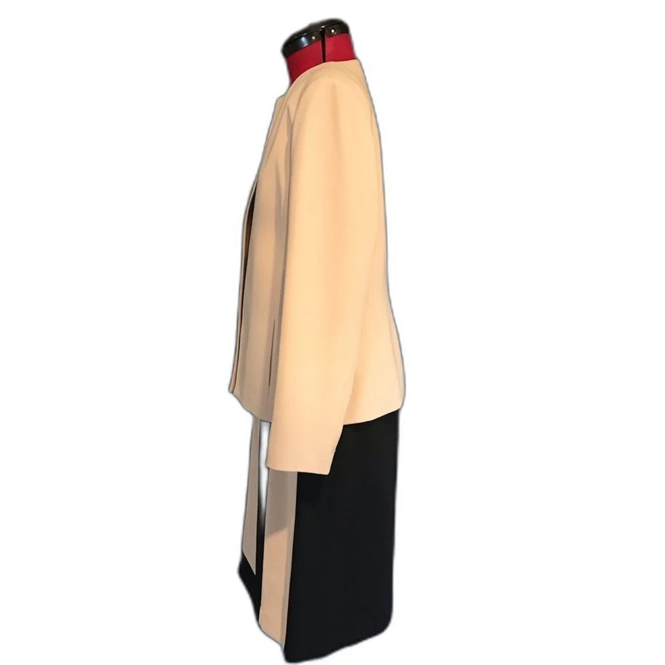 Le Suit 黑色和米色裙套装小号 10P 码西装外套和裙子 2 件套 — 第 4/4 张图片