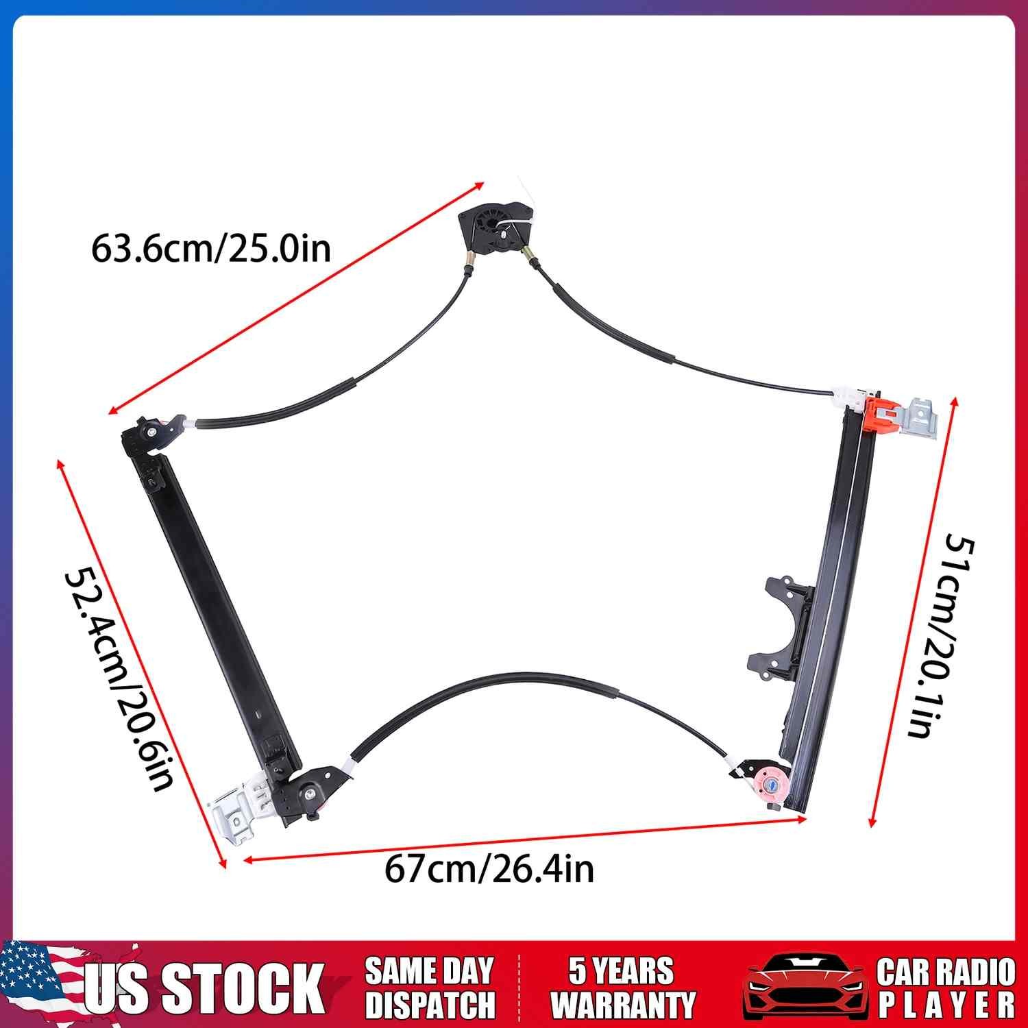Window Regulator Replacement 66944900 For Maserati Quattroporte 2003-2004 3.2L
