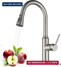 Kitchen Faucet with Pull Down Sprayer, Brushed Nickel Kitchen Sink Faucet