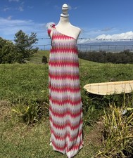 NWT Show me your Mumu Nice Zig Zag Maxi Dress pink Purple Large