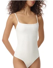 Commando Faux Leather Cami Bodysuit White