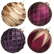 Christmas Balls Ornaments Set, 6 inch/150mm Extra Large Shatterproof Plastic ...