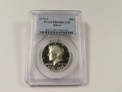 1976 S PCGS PR69 DCAM KENNEDY HALF DOLLAR PROOF COIN 50 CENT