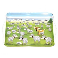 Hösti Tablett Fresse Schafe Hund Melamin 21 x 14,5 cm