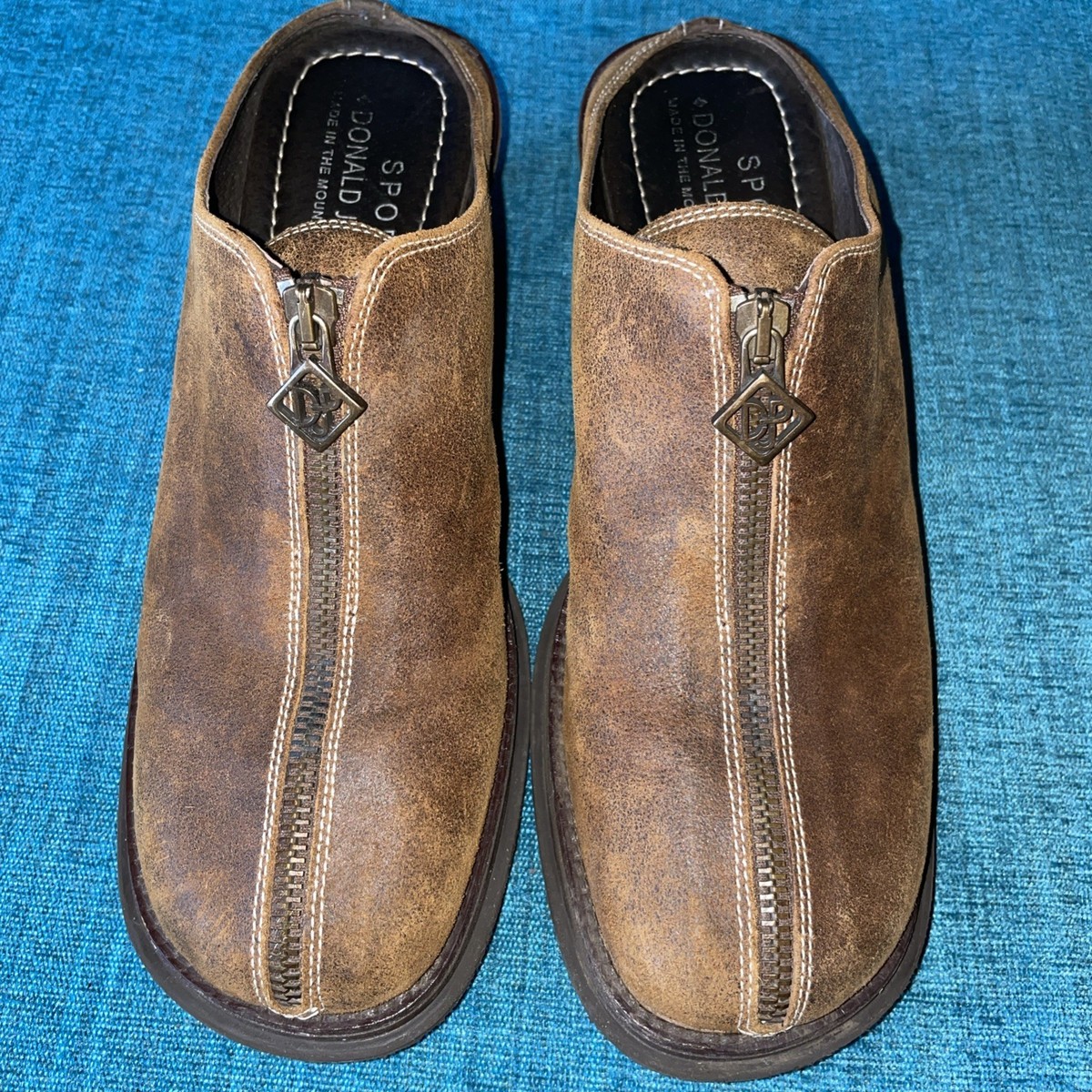 Donald J. Pliner Hush Brown Leather Mule Size 9M | eBay display picture 2