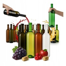 40 Weinflaschen &agrave; 0,75 l + Korken 750 ml, Wei&szlig;wein