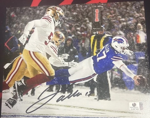 Josh Allen 8 x 10" Signed / Autographed Photo  Buffalo Bills -w COA