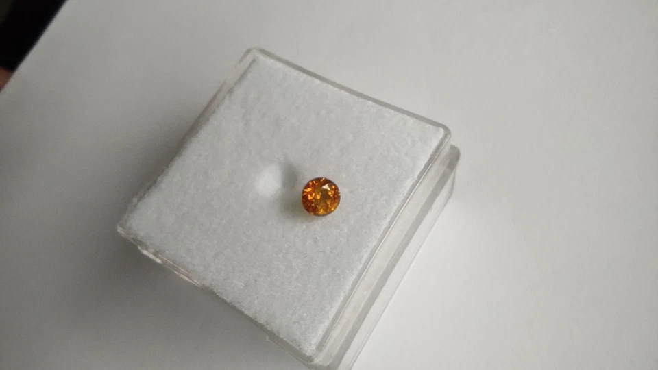 Sphalerit 0,27ct Picos De Europa Spanien Intensives Orange Feuriger Schliff - Bild 4 von 4