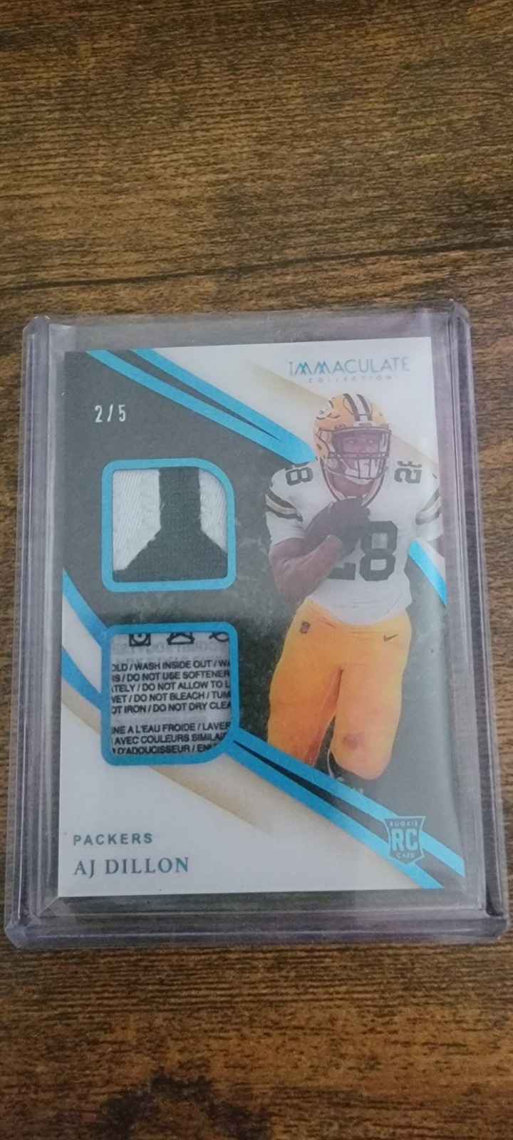 AJ Dillon Panini Immaculate Collection Dual Jerseys #DJ22 Base