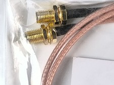 SMA Cable SMA Male to SMA Female Bulkhead RG316 20" /50CM RF Coaxial Cable 2 PCs