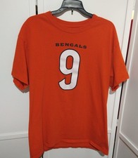 Pre Owned Cincinnati Bengals NFL Joe Burrow Shirt 9 Adult Size Large
