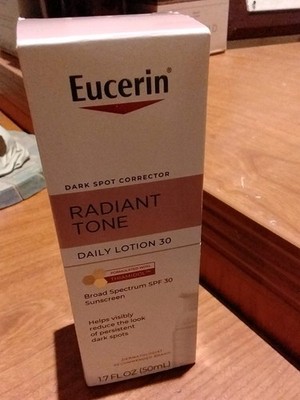 Eucerin Radiant Tone Daily Face Lotion Dark Spot Corrector, SPF 30, Exp 10/2026