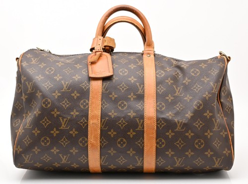 LOUIS VUITTON Keepall Bandouliere 45 Monogram Brown Boston Bag M41418 Auth