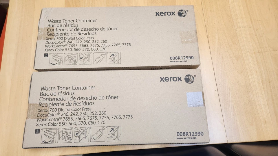 2 x Xerox Resttonerbehälter 008R12990 Resttonerbehälter Waste Container NEU OVP