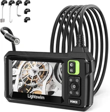 Industrial HD Digital Borescope, Lightswim 1080P 4.3" IPS Endoscope black