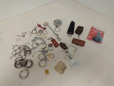 vintage key chain AND RING lot LEATHER
