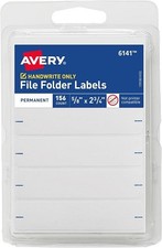 File Folder Labels 5/8x2-3/4in labels White 156/PK - 1EA