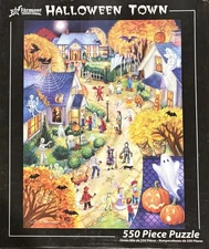 Vermont Christmas Company 550 piece puzzle HALLOWEEN TOWN complete
