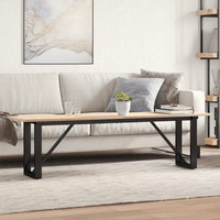 Couchtisch O-Gestell 160X40X45 Massivholz Kiefer Stahl