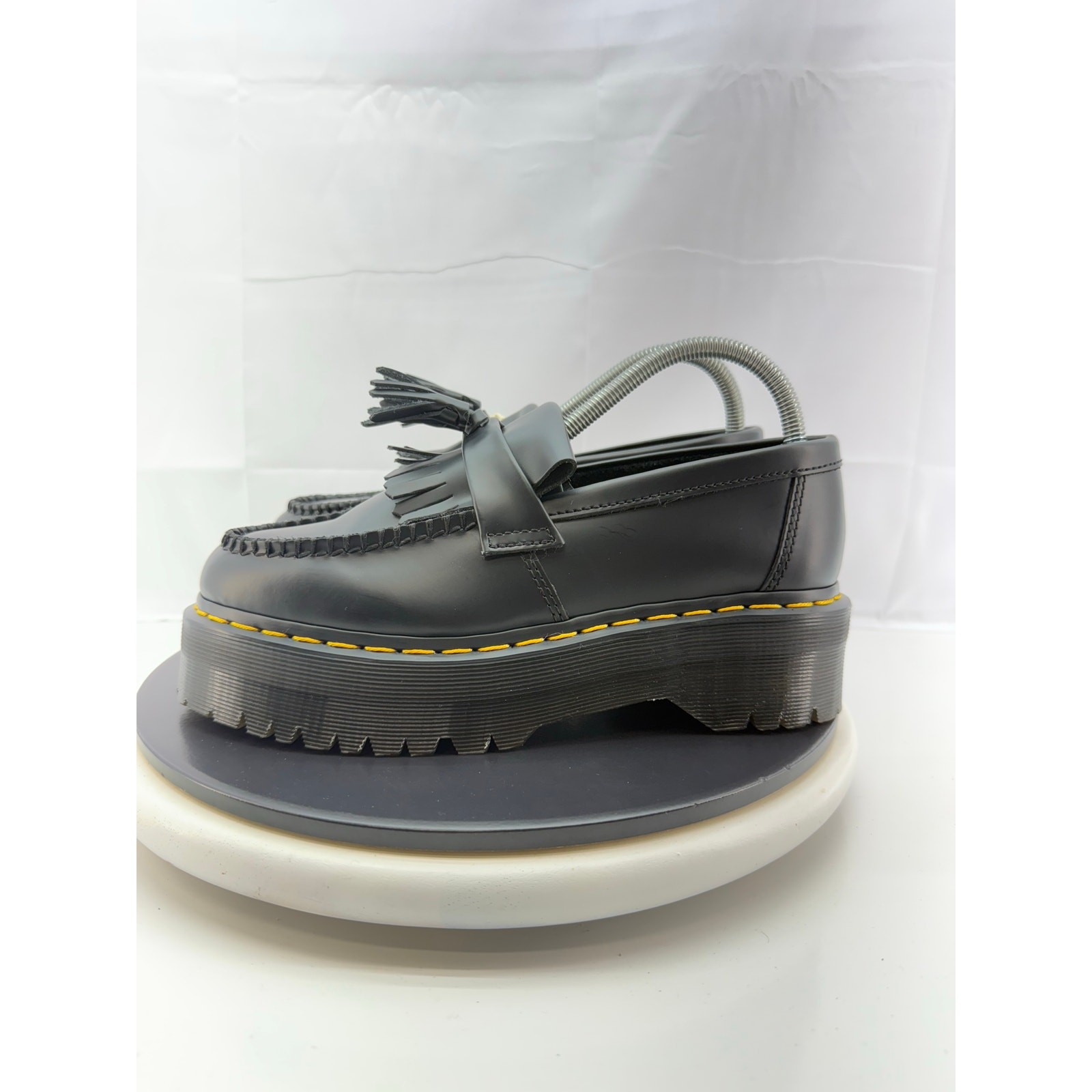 Dr. Martens Adrian Quad Womens Size 9 Black Leather Platform Tassel Loafers NEW