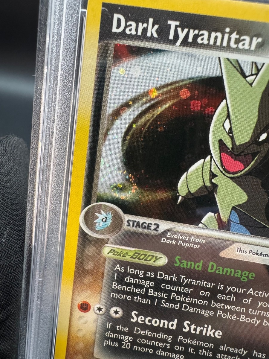 2004 POKEMON EX TEAM ROCKET RETURNS #20 DARK TYRANITAR HOLO SWIRL