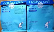 2 NATIVE PET GUT WELL POWER POOP STOOL QUALITY SUPPLEMENT DOGS 60 X2 120 SCOOPS 