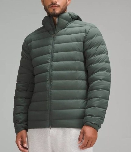 Lululemon Mens Size M Puffer Jacket Navigation 700 Down Hood Green LM4AH5S