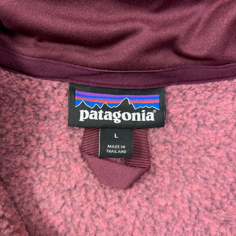 Suéter Patagonia Better Para Mujer Grande KIPI Rosa Malva 1/4 Cremallera Vellón L Foto 2 de 4