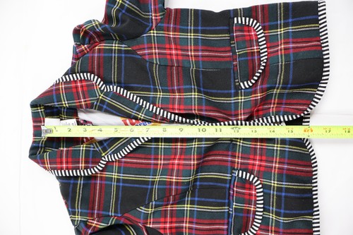 Harajuku Mini For Target Girls Medium 7/8 Long Sleeve Plaid Blazer Jacket - Picture 4 of 12