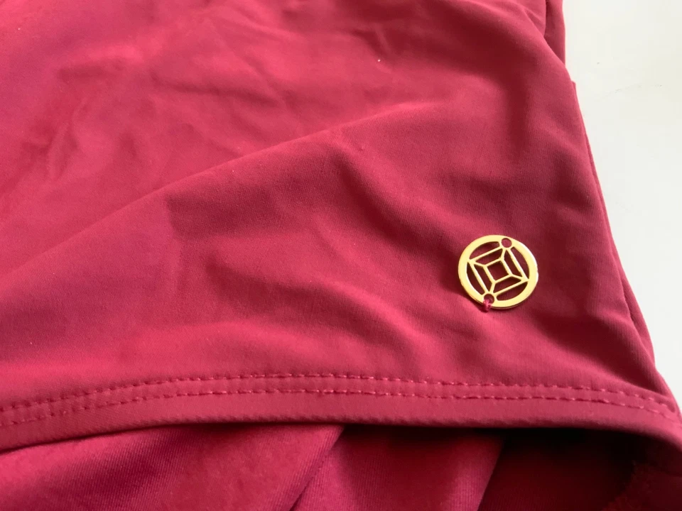 F&F Size 20 Tummy Control Swimsuit Gold Metal Trims Plunge Lovely - Image 3 of 4