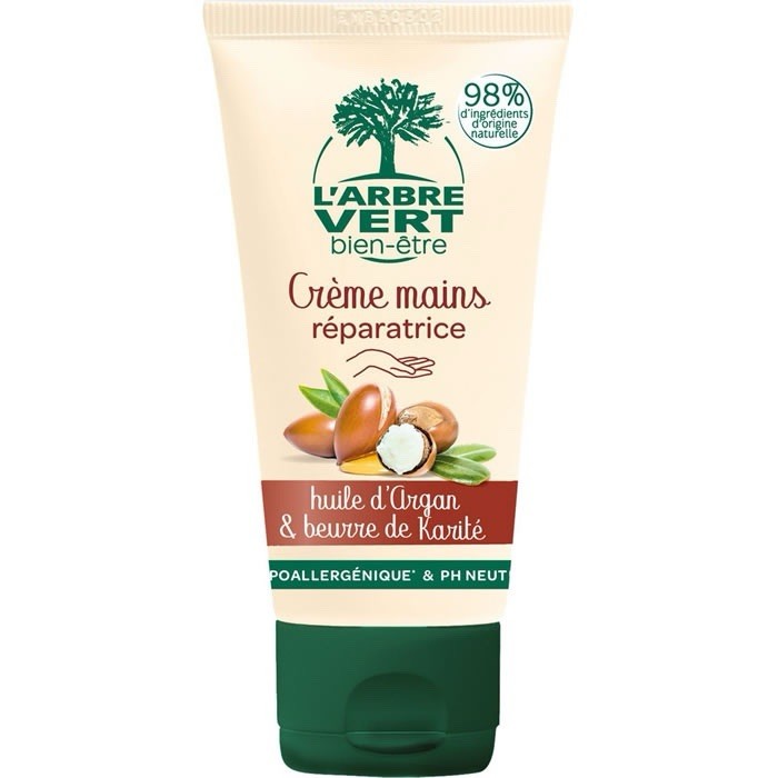 Soin des mains L'Arbre Vert lot de 2 tubes 75ml hydratation intense à l'huile d'argan