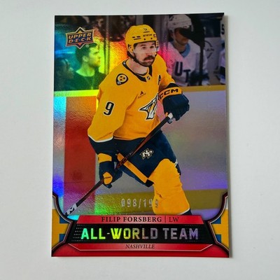 2025 Upper Deck Extended #AWT-1 Filip Forsberg All-World Team Red 098/199
