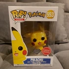 Funko Pop Pokémon Pikachu #553 Diamond Collection GameStop Exclusive w/protector