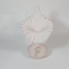 Fenton Pink Frosted Satin Hand Painted Jack in the Pulpit Vase
