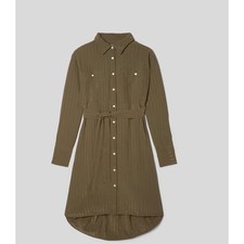 NWT Everlane The City Stripe Draped Shirt Dress-Beach size XS