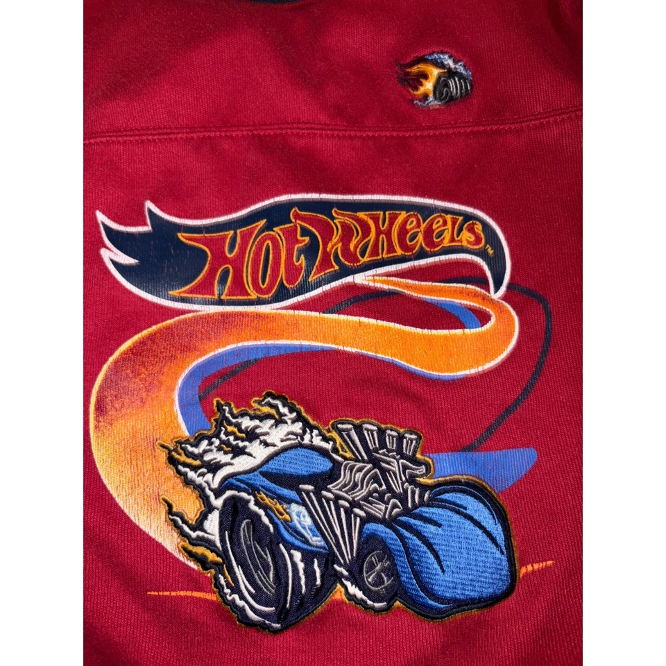 复古风火轮红色长袖衬衫 6 码赛车图形男孩 y2k — 第 2/4 张图片