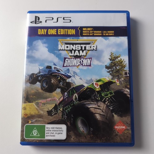 Monster Jam Showdown Day One Edition PS5 Disc Includes Law and Disorder and Odd