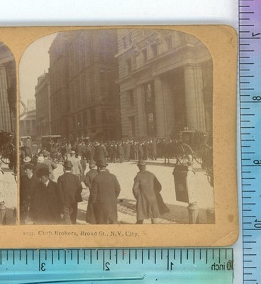 Curb Brothers Broad St NY New York Ross W. Eddy Kalamazoo MI Stereoview c1900
