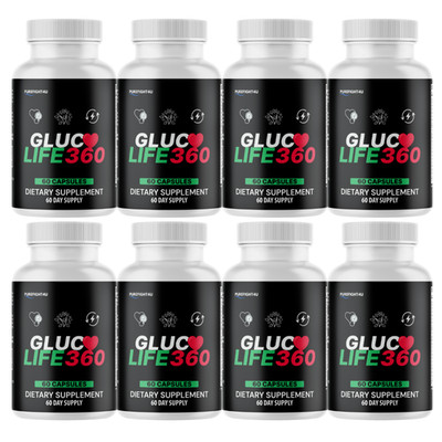 Gluco Life 360 Capsules Support for Blood Health Supplement - 8 Bottles