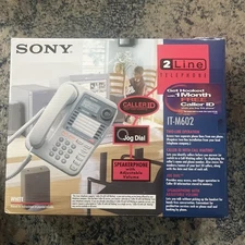 Sony IT-M602 2 Lines Corded Phone New Open Box Some Box Damage