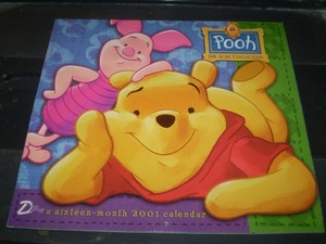 Disney’s Winnie The Pooh 100 Acre Collection 2001  16-Month Calendar 