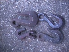 Vintage LOT OF 4 RUSTY OLD HOOKS
