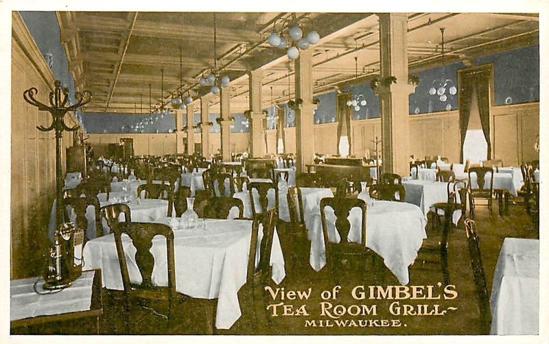 GIMBEL'S TEA ROOM GRILL,  MILWAUKEE, WISCONSIN, VINTAGE POSTCARD (AN322)