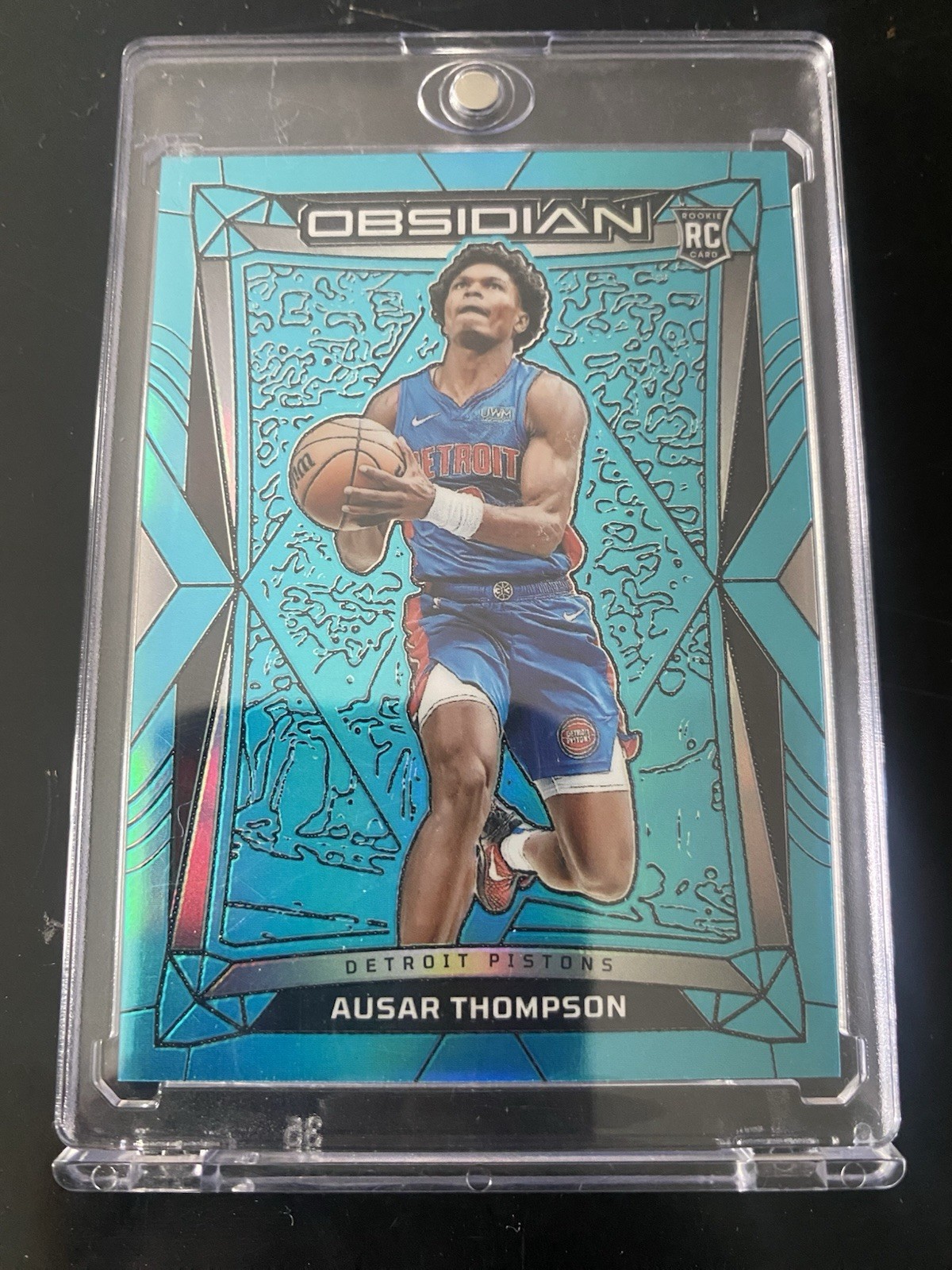 2023-24 Panini Obsidian Ausar Thompson #58 Electric Etch Blue Flood /16 (RC)