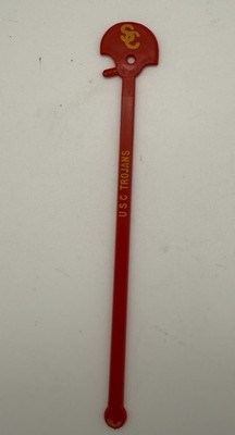Vintage STIR-IT USC Trojans SC Football Helmet Swizzle Stick Drink Stirrer USA