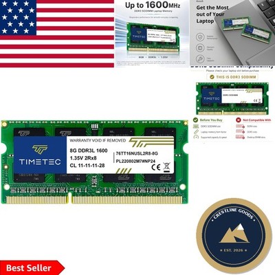 High-Performance 8GB 1600MHz RAM - PC3L-12800 SO-DIMM Unbuffered Laptop Memory