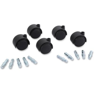 Lorell Soft Wheel Deluxe Casters Set - 1.97'' - Nylon, Metal - Black (llr-33446)