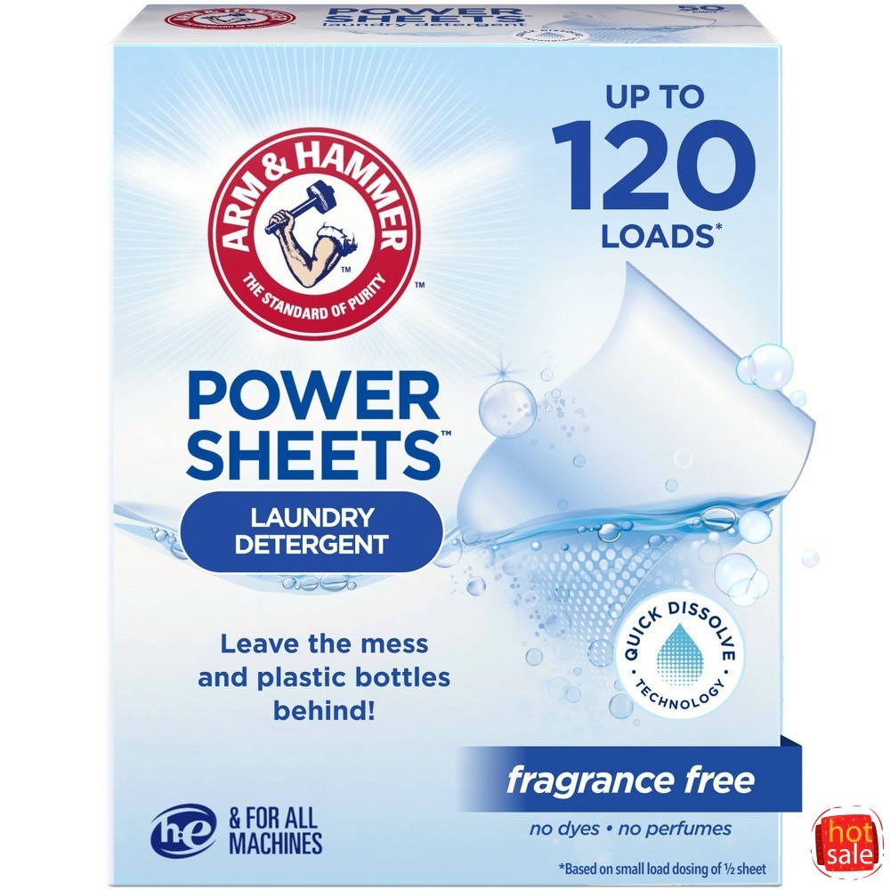 Laundry Detergent Sheets - Fragrance Free - 60ct-2pack