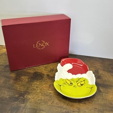 NEW Lenox 2022 Merry Grinchmas Porcelain Candy Trinket Dish Grinch Dr Seuss 8½